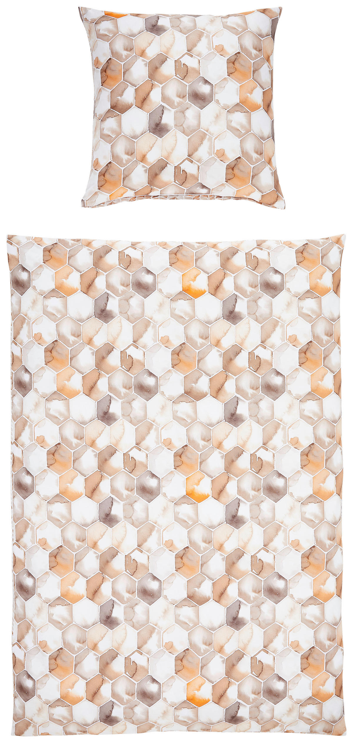 WENDEBETTWÄSCHE SHAPE Satin 135/200 cm  - Cognac, Basics, Textil (135/200cm) - Estella