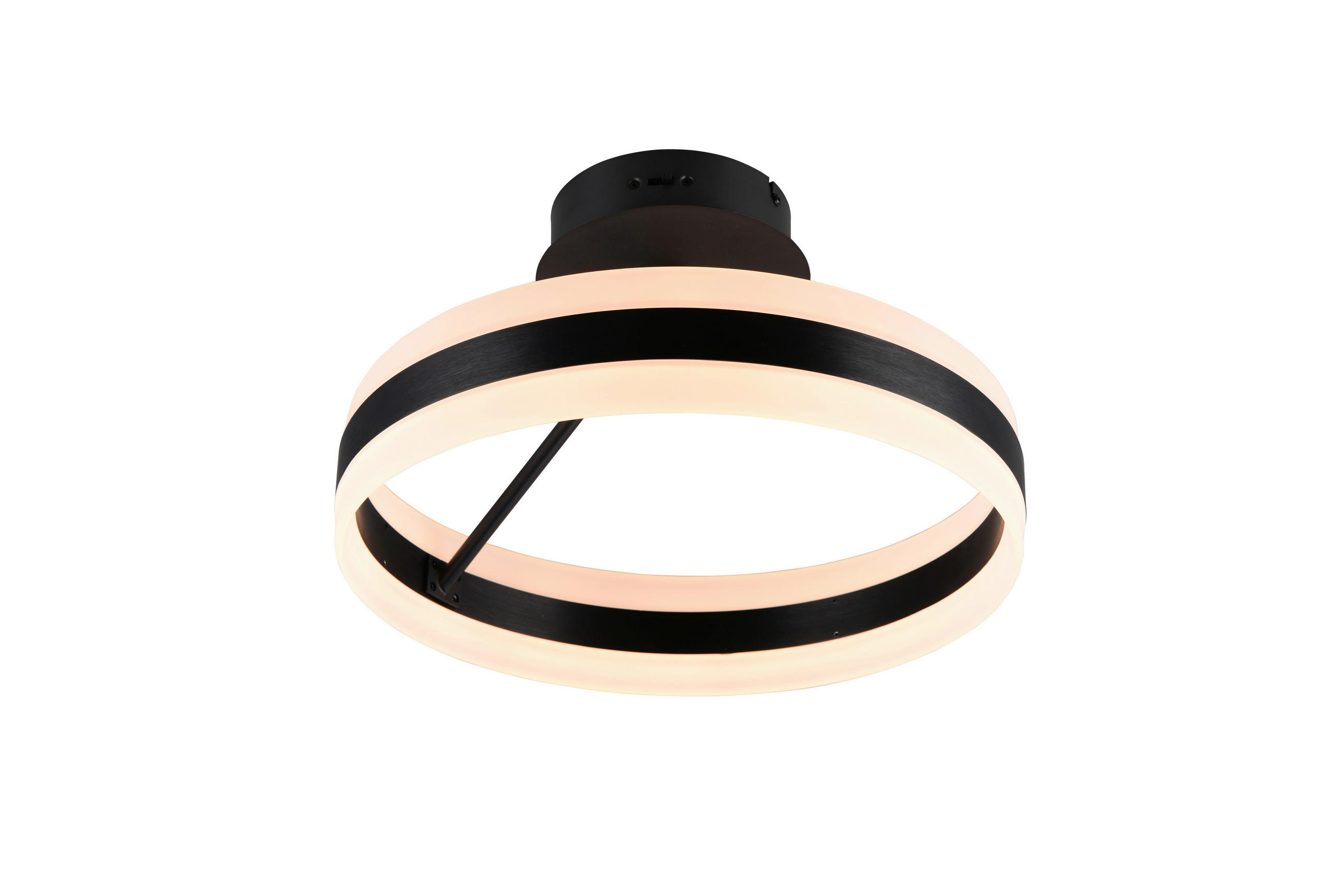 LED-DECKENLEUCHTE 40/24 cm   - Schwarz/Weiß, Design, Kunststoff/Metall (40/24cm)