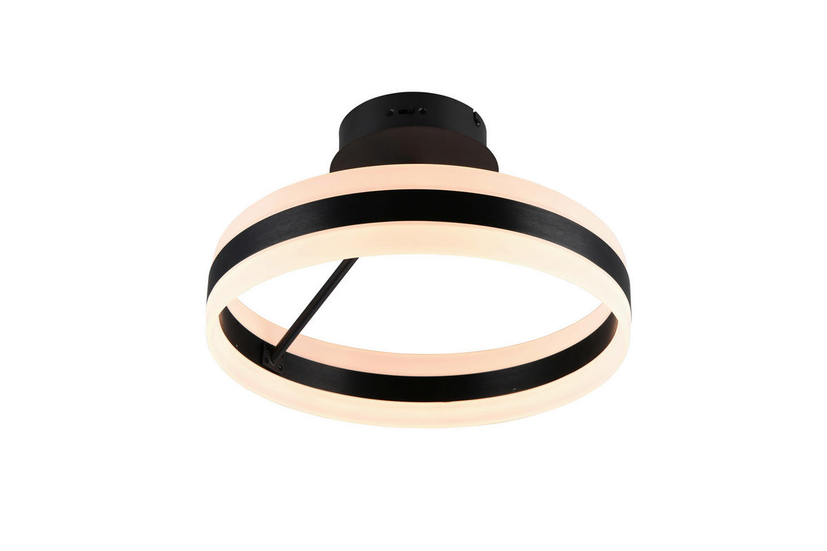 LED-DECKENLEUCHTE 40/24 cm   - Schwarz/Weiß, Design, Kunststoff/Metall (40/24cm)