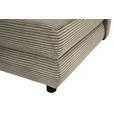 SCHLAFSOFA Taras  mit Stoffauswahl Cord Taupe  - Taupe/Schwarz, Design, Kunststoff/Textil (197/77/81cm) - Xora
