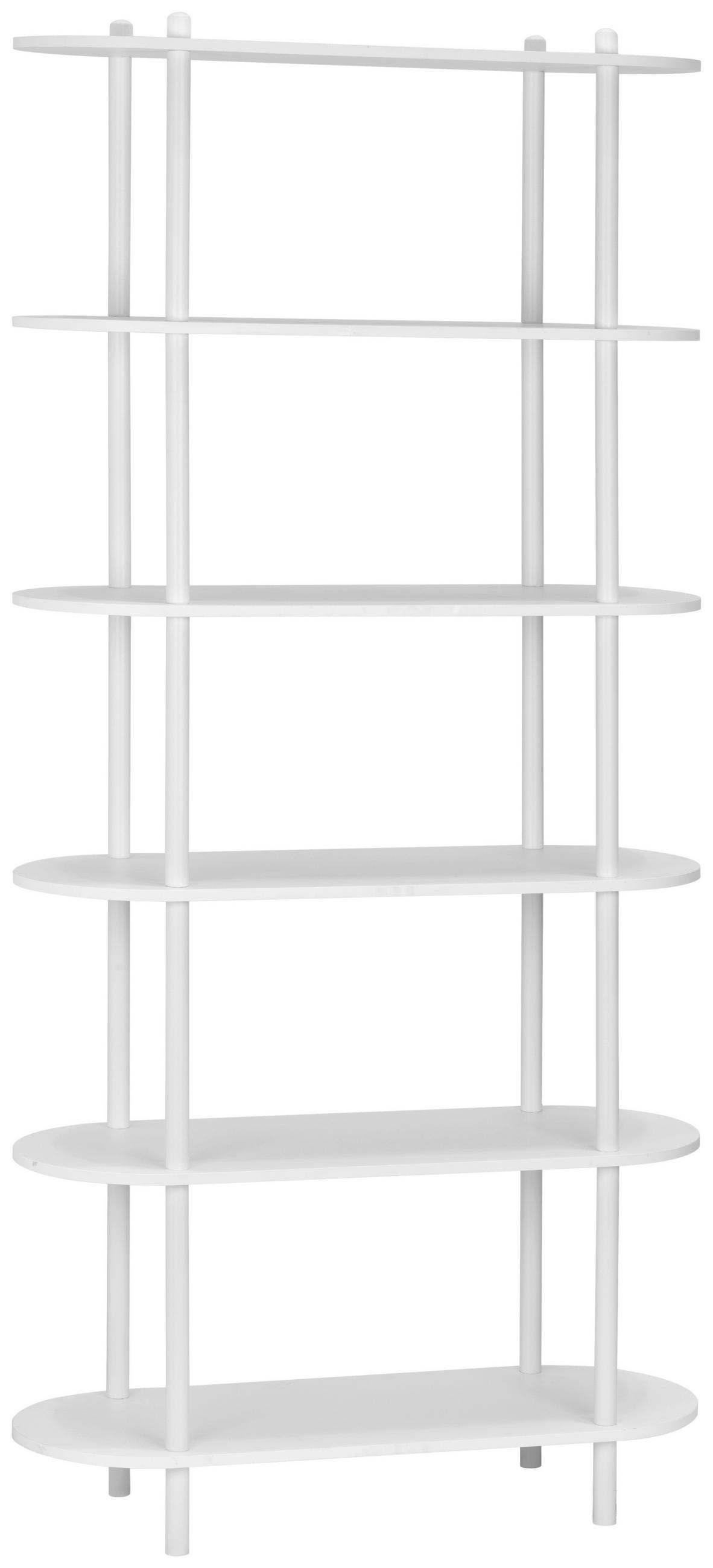 PBJ REGÁL, bílá, železo, 90/160/30 cm