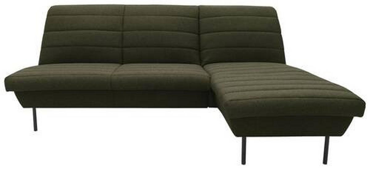 ECKSOFA in Webstoff Grün  214/168 cm  - Schwarz/Grün, Design, Textil/Metall (214/168cm) - LOOKS by W.Joop