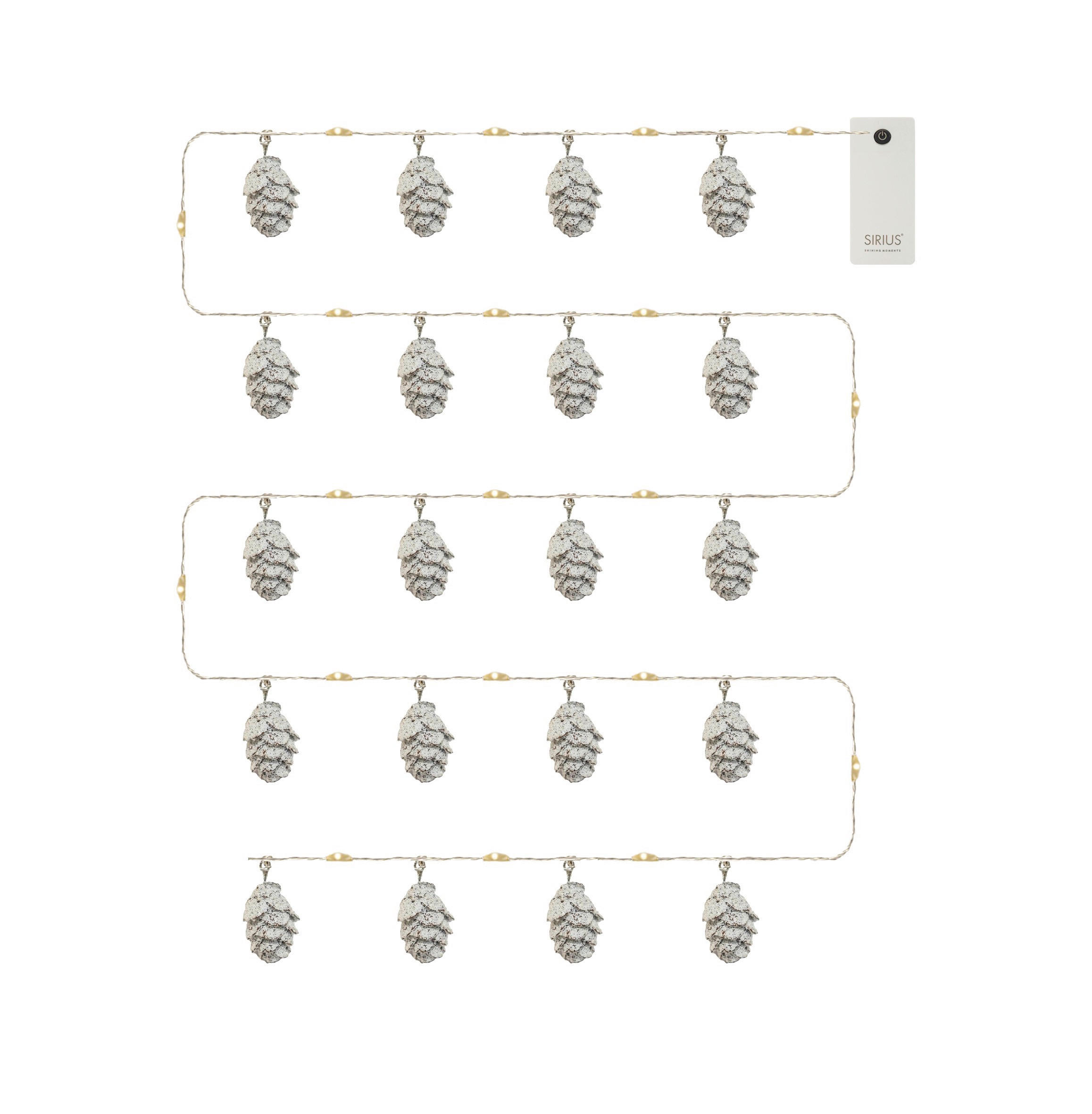 LICHTERKETTE 200 cm  - Weiß, KONVENTIONELL, Metall (200cm)