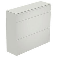 SCHUHKIPPER Gardasee  in 110/96/33 cm  - Weiß, Design, Glas/Holzwerkstoff (110/96/33cm) - Moderano