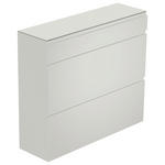 SCHUHKIPPER - Weiß, Design, Glas/Holzwerkstoff (110/96/33cm) - Moderano