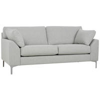 2-SITS SOFFA i flatväv beige  - beige/kromfärg, Klassisk, metall/trä (186/84/85cm) - Best Price
