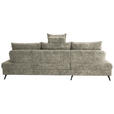 ECKSOFA in Webstoff Hellbraun  - Hellbraun/Schwarz, KONVENTIONELL, Textil/Metall (183/293cm) - Carryhome