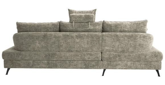 ECKSOFA in Webstoff Hellbraun  - Hellbraun/Schwarz, KONVENTIONELL, Textil/Metall (183/293cm) - Carryhome