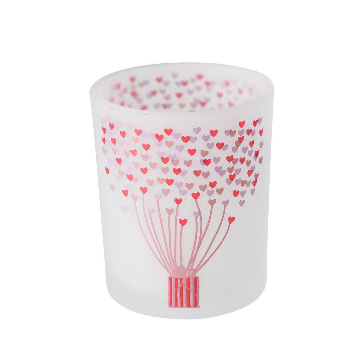 WINDLICHT - Rosa/Weiß, Basics, Glas (7/8,5cm)