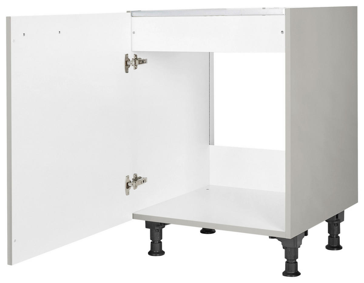 SPÜLENUNTERSCHRANK 60/87/56 cm  in Grau  - Edelstahlfarben/Grau, MODERN, Holzwerkstoff/Metall (60/87/56cm) - Nobilia