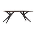 ESSTISCH in Holz 200/100/76 cm  - Schwarz/Braun, ROMANTIK / LANDHAUS, Holz/Metall (200/100/76cm) - Landscape