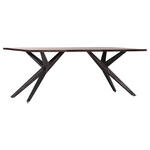 ESSTISCH in Holz 200/100/76 cm  - Schwarz/Braun, ROMANTIK / LANDHAUS, Holz/Metall (200/100/76cm) - Landscape