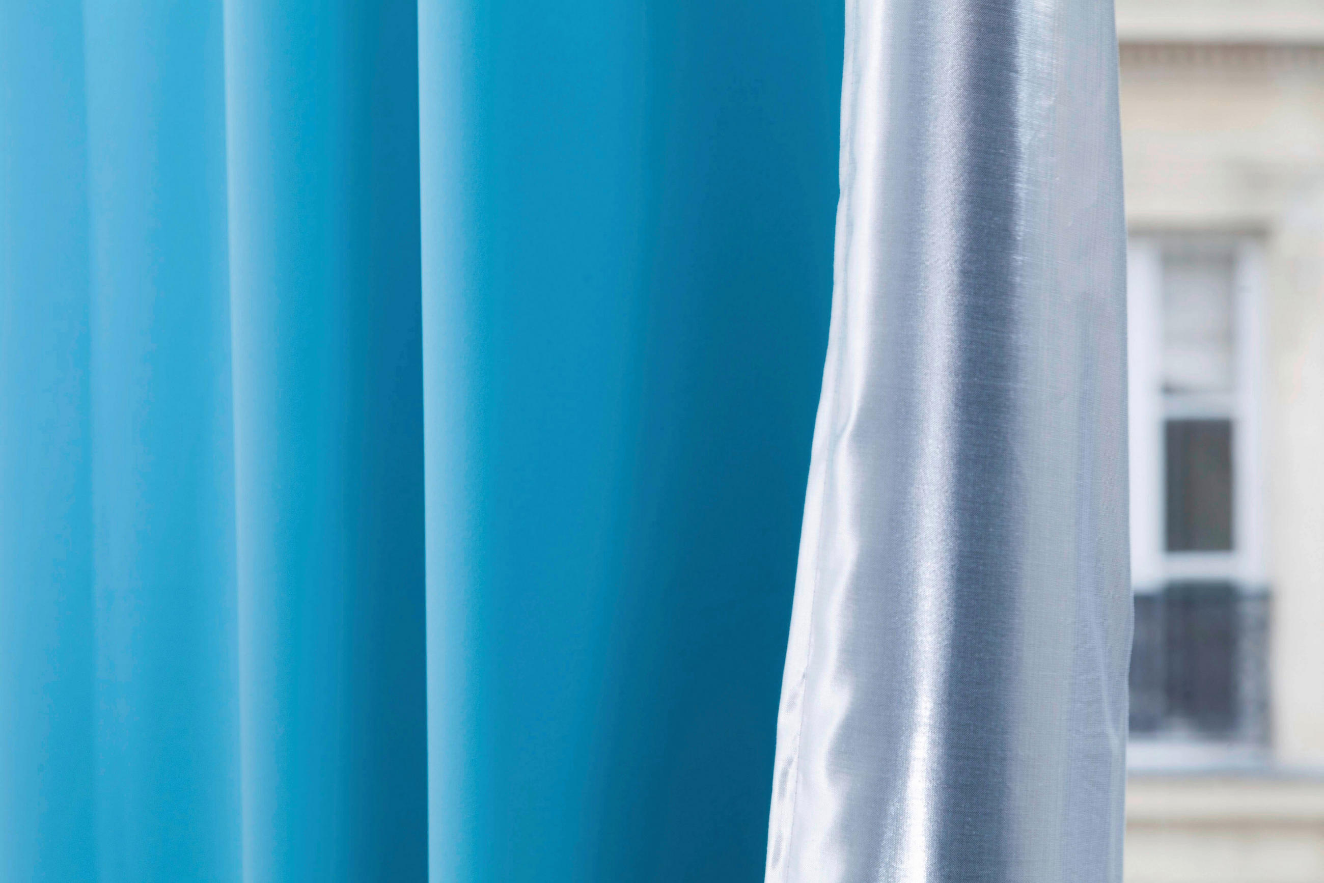 Thermo-Vorhangfutter blickdicht  - Silberfarben, Basics, Textil (135/240cm)