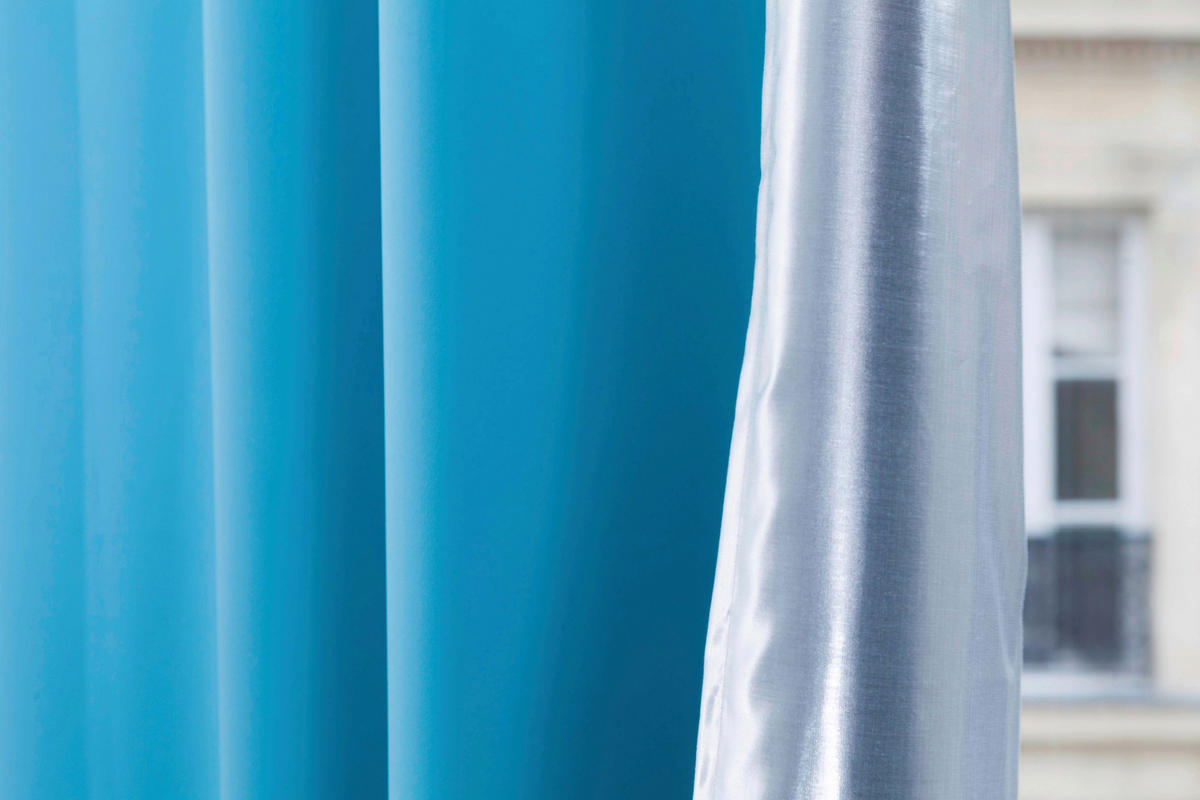 Thermo-Vorhangfutter blickdicht  - Silberfarben, Basics, Textil (135/240cm)