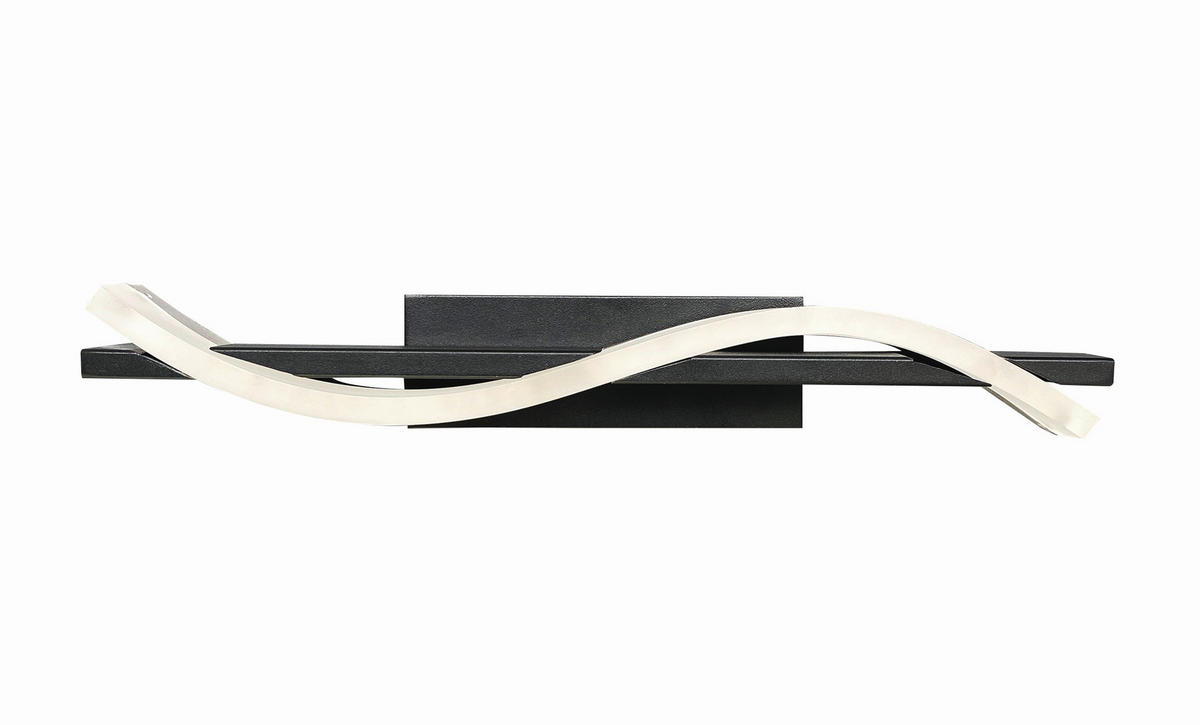LED-WANDLEUCHTE 35,00/5/7,5 cm   - Schwarz/Weiß, Design, Kunststoff/Metall (35,00/5/7,5cm)