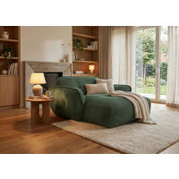 XXL-SESSEL - Dunkelgrün/Schwarz, MODERN, Kunststoff/Textil (182/87/184cm) - Trendmanufaktur