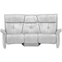 TRAPEZSOFA in Echtleder Hellgrau  - Hellgrau/Naturfarben, KONVENTIONELL, Leder/Holz (208/103/105cm) - Himolla Komfortklass