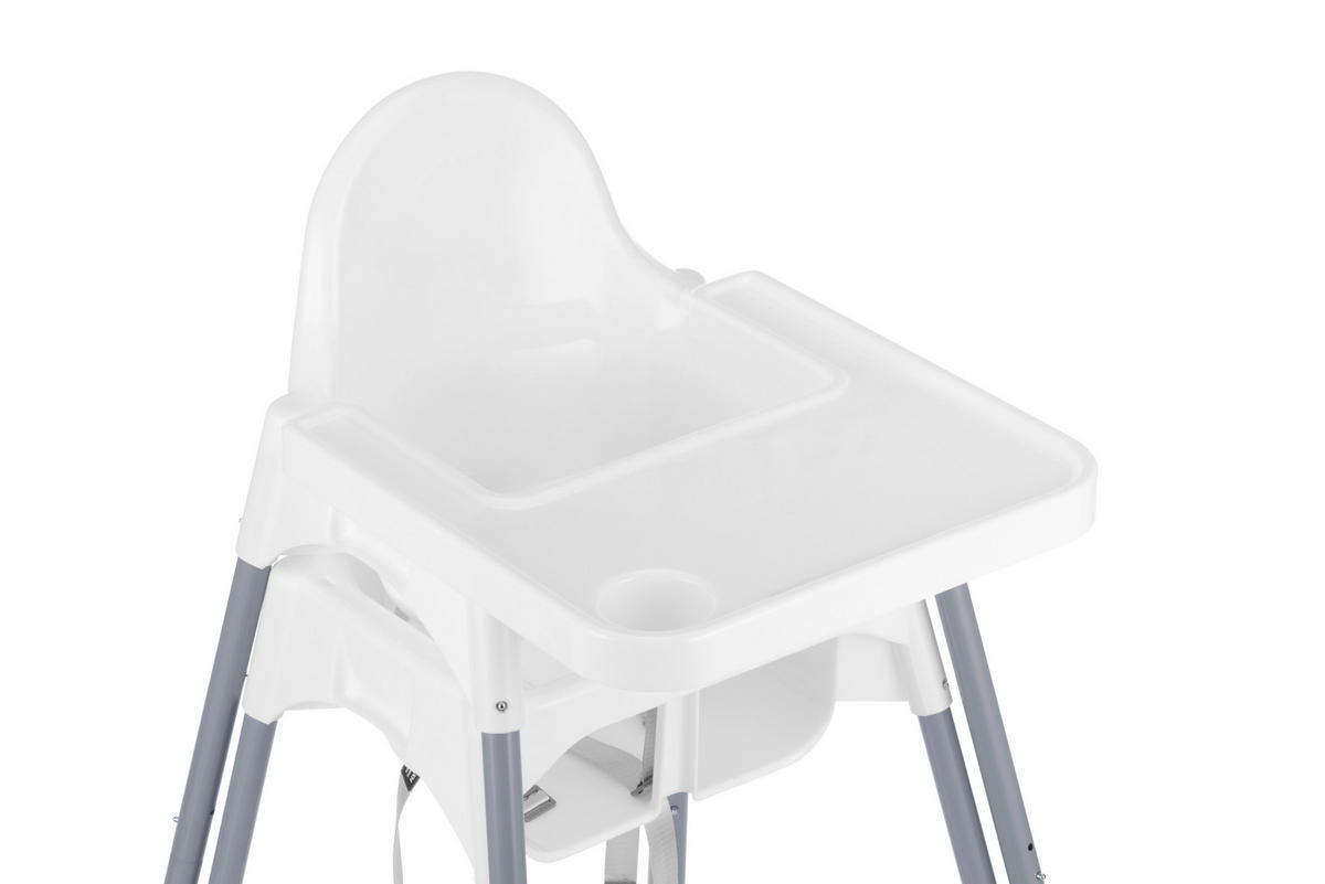HOCHSTUHL  - Weiß/Grau, Basics, Kunststoff/Metall (64/56/87,5cm) - My Baby Lou