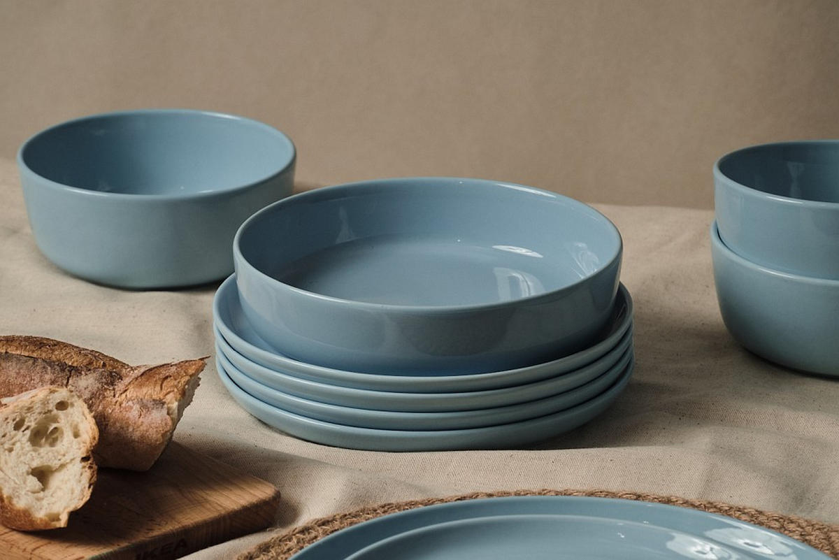 KOMBISERVICE Colori blu 24-teilig  - Blau, Trend, Keramik - Novel