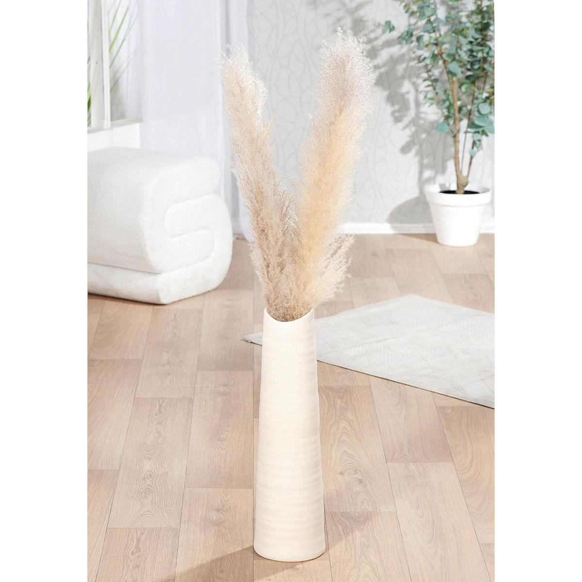 BODENVASE MORSUM 56 cm  - Creme, Basics, Keramik (15,5/56cm)