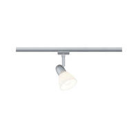 SCHIENENSYSTEM-STRAHLER - Chromfarben/Opal, Design, Glas/Metall (8,3/14,8cm) - Paulmann