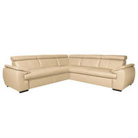 ECKSOFA Beige Echtleder  - Wengefarben/Beige, Design, Leder/Holz (265/265cm) - Livetastic