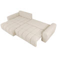 ECKSOFA in Velours Beige  - Beige/Schwarz, KONVENTIONELL, Kunststoff/Textil (168/298cm) - Carryhome