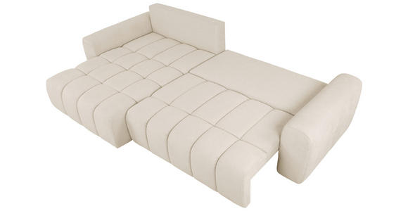 ECKSOFA in Velours Beige  - Beige/Schwarz, KONVENTIONELL, Kunststoff/Textil (168/298cm) - Carryhome