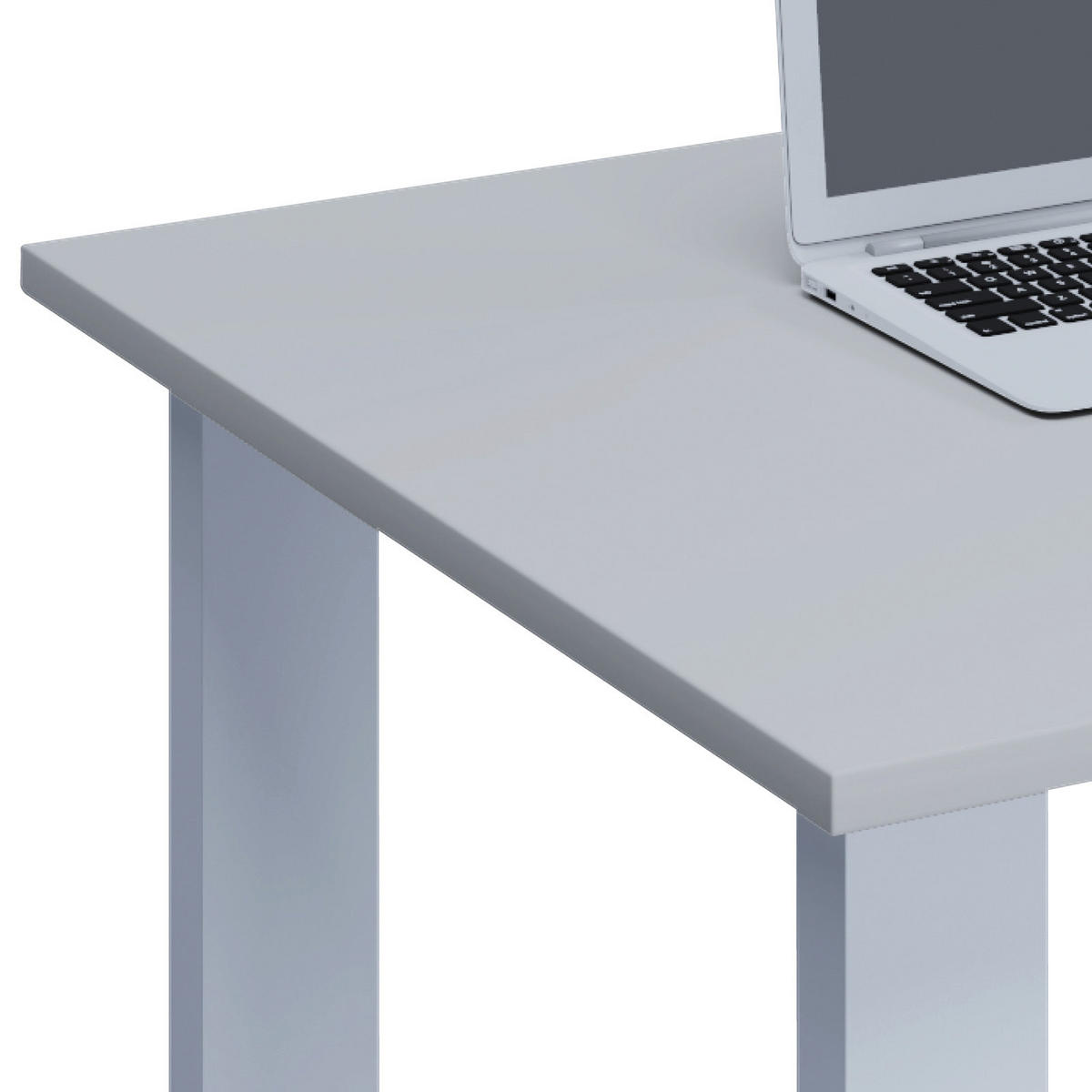 SCHREIBTISCH 140/80/76 cm Grau, Weiss  - Weiss/Grau, Modern, Holzwerkstoff/Metall (140/80/76cm) - MID.YOU