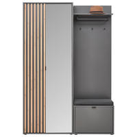 PREDSIEŇOVÝ NÁBYTOK, 135/198/40 cm - grafitová/dub artisan, Design, kompozitné drevo/textil (135/198/40cm) - Voleo