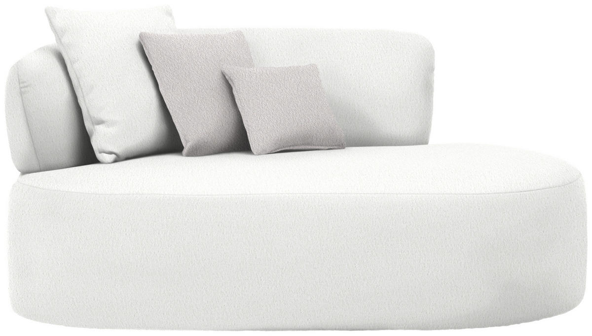 RÉCAMIERE in Bouclé Creme, Hellrosa  - Hellrosa/Creme, MODERN, Kunststoff/Textil (166/86/105cm) - Hom`in