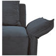 BIGSOFA in Cord Anthrazit  - Anthrazit/Schwarz, Design, Textil/Metall (226/91/103cm) - Carryhome