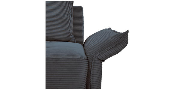 BIGSOFA in Cord Anthrazit  - Anthrazit/Schwarz, Design, Textil/Metall (226/91/103cm) - Carryhome