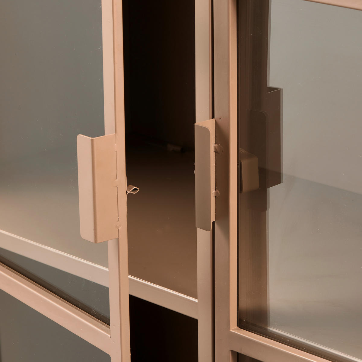 VITRINE Ronja in Braun  - Braun, Design, Glas/Metall (110/189/43cm) - Livetastic