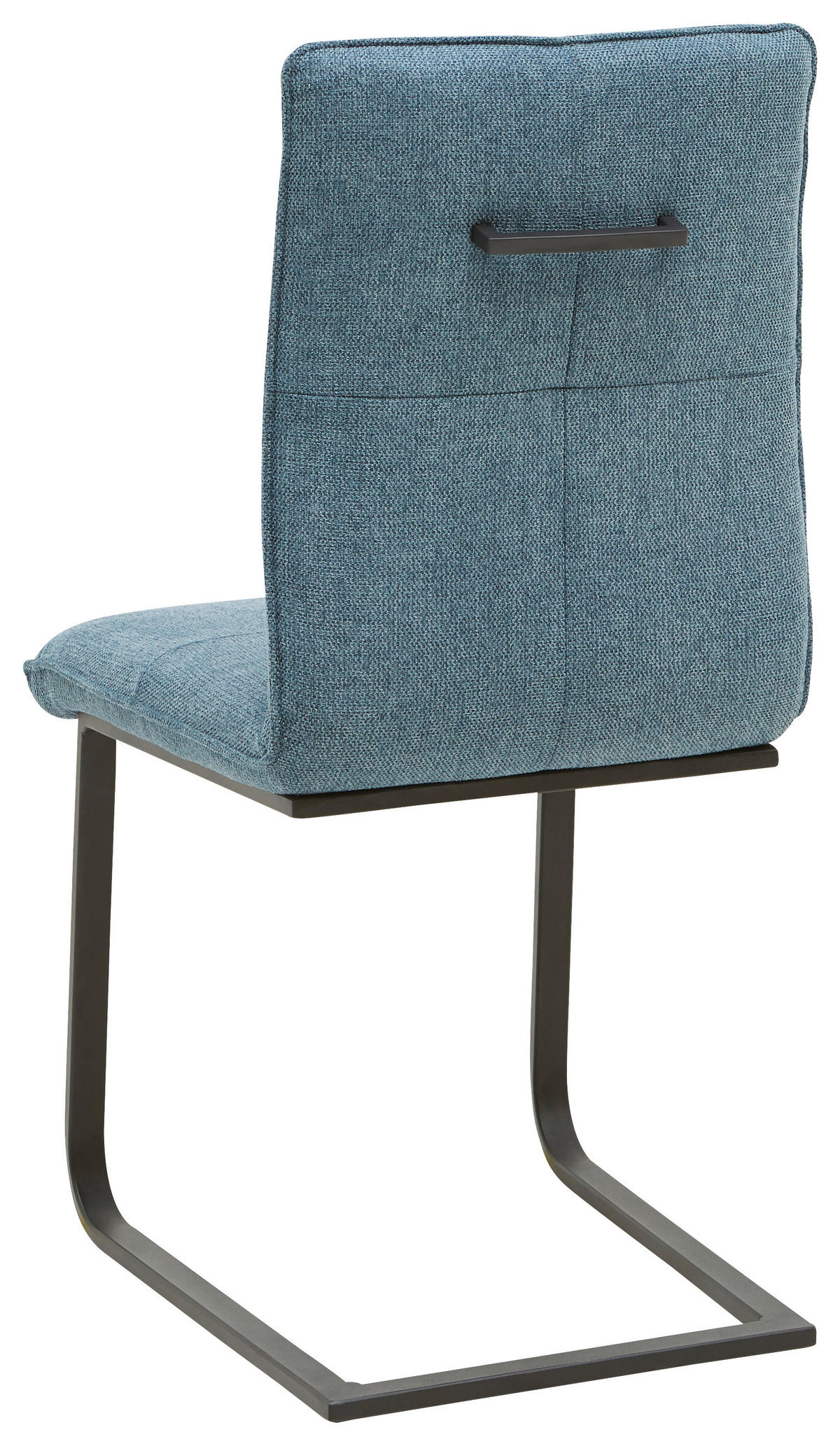 SCHWINGSTUHL  in Stahl Flachgewebe  - Blau/Schwarz, Design, Textil/Metall (46/95/62cm) - Dieter Knoll