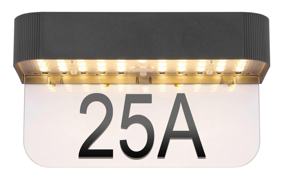 SOLARLEUCHTE  - Klar/Grau, Design, Kunststoff (23/10/12,3cm) - Globo