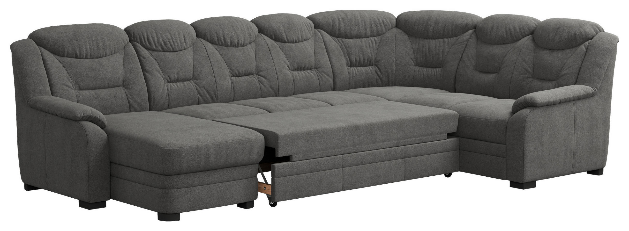 WOHNLANDSCHAFT in Chenille Anthrazit  - Anthrazit/Schwarz, Basics, Kunststoff/Textil (162/330/211cm) - MID.YOU