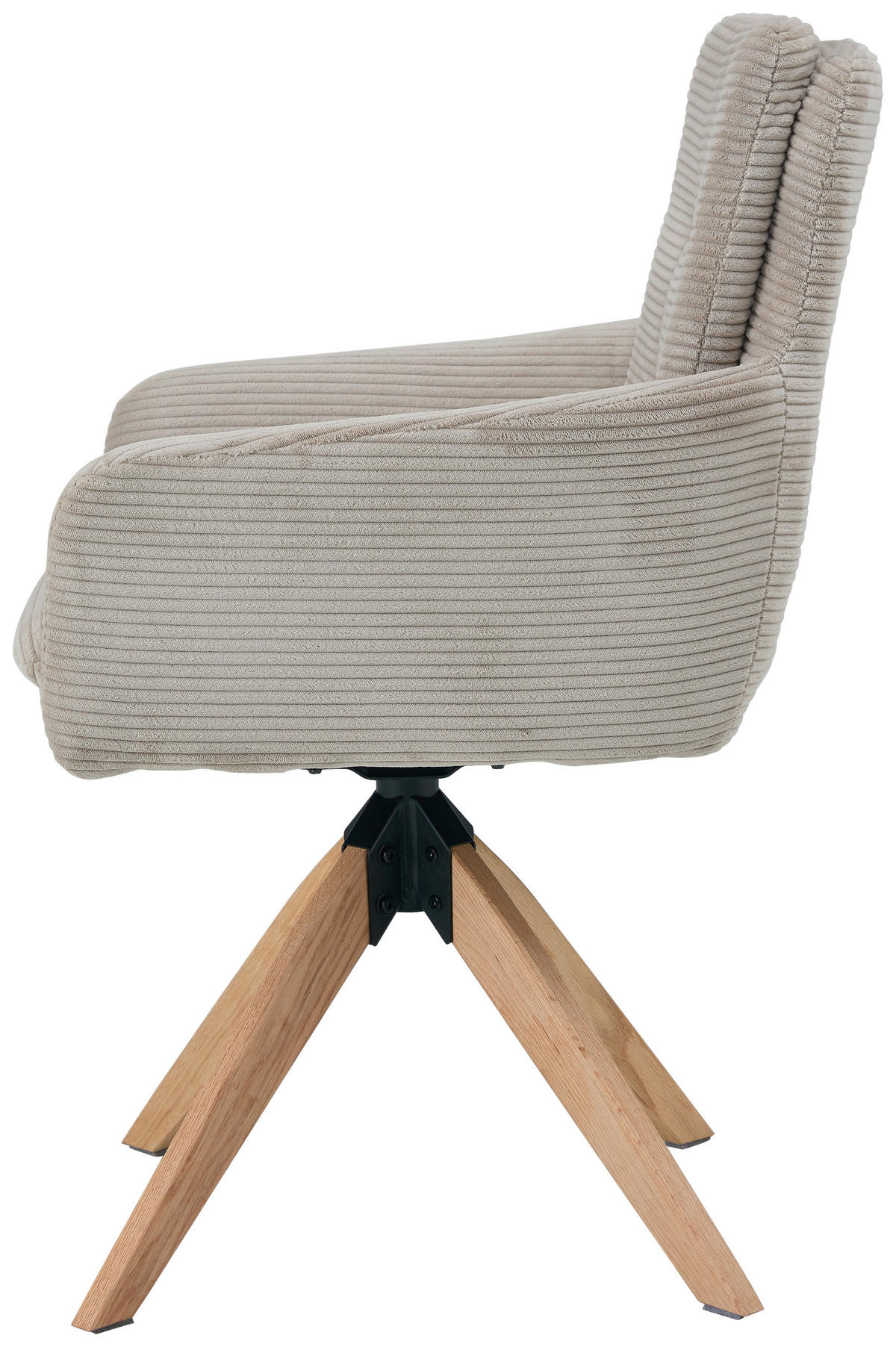 ARMLEHNSTUHL in Holz, Metall, Textil Taupe  - Taupe/Naturfarben, KONVENTIONELL, Holz/Textil (60/93/65,5cm) - Livetastic