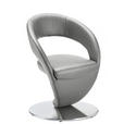 STUHL - Edelstahlfarben/Hellgrau, Design, Textil/Metall (62/86/61cm) - Moderano
