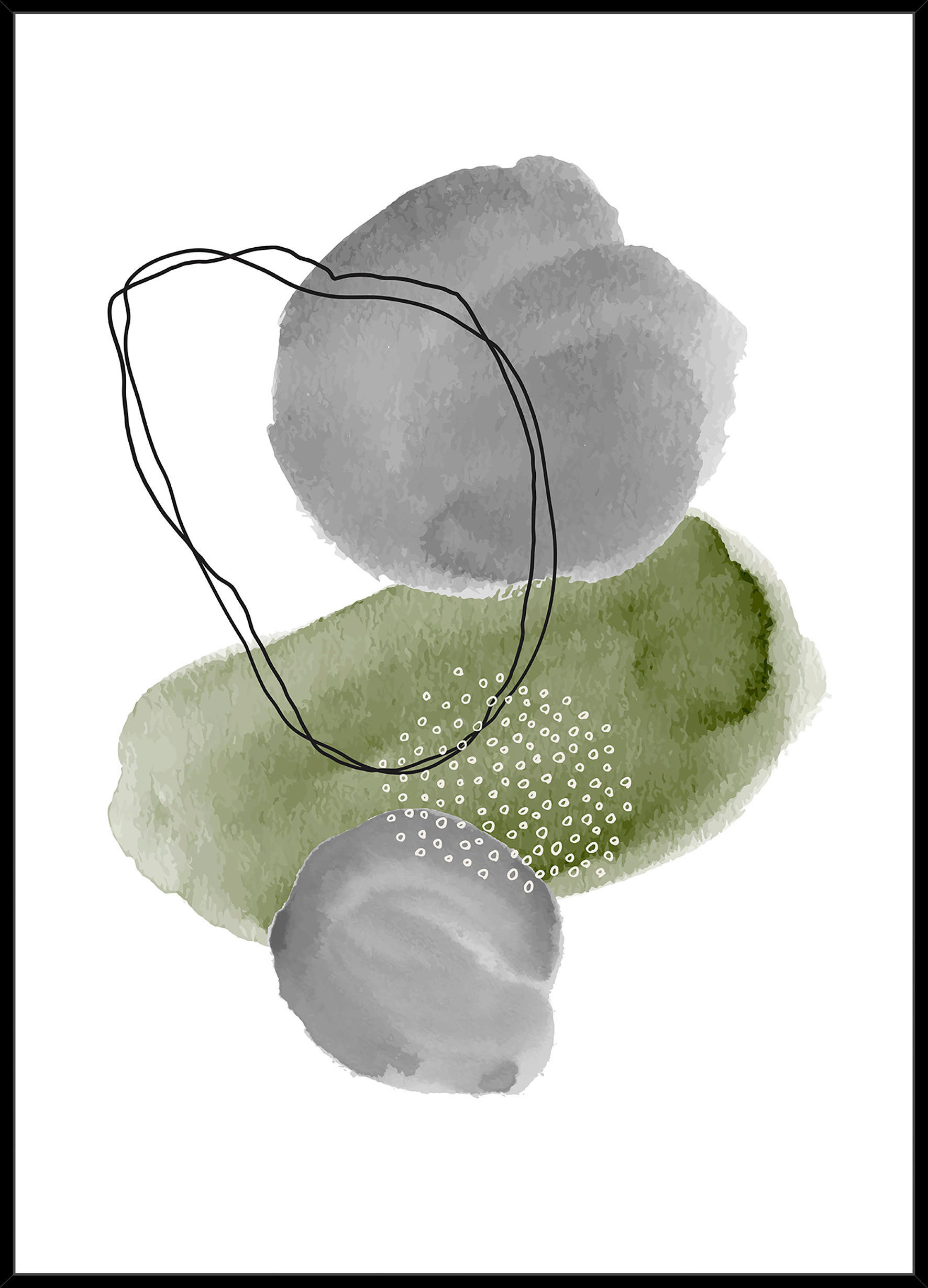 KUNSTDRUCK 51,5/71,5 cm  - Multicolor/Schwarz, Design, Holzwerkstoff/Textil (51,5/71,5cm) - Monee