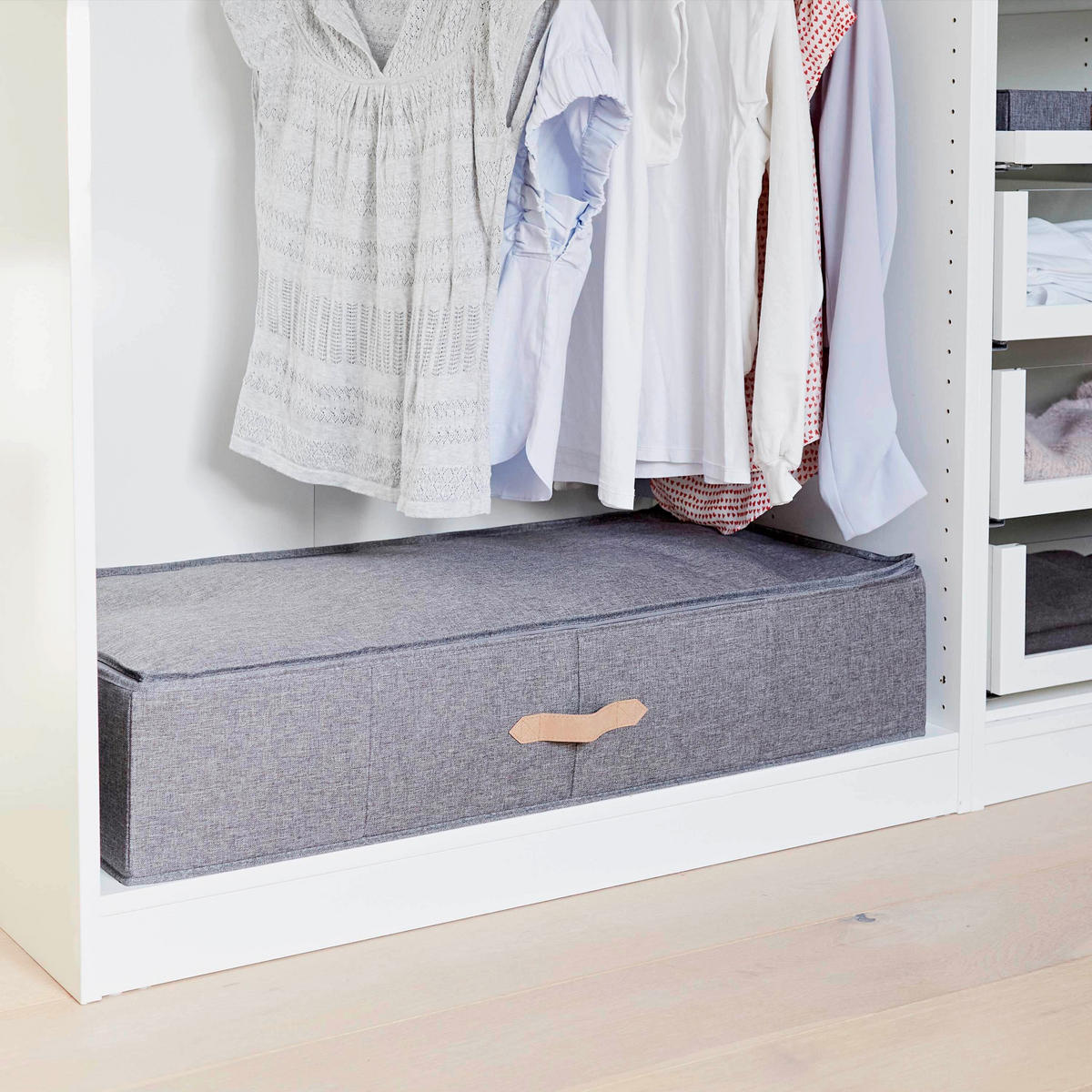 AUFBEWAHRUNGSBOX Premium  - Grau, Basics, Textil (90/45/18cm) - Store It