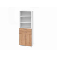 AKTENSCHRANK Weiß, Nussbaumfarben  - Nussbaumfarben/Weiß, Basics, Holzwerkstoff (80/215,6/41,7cm) - Venda