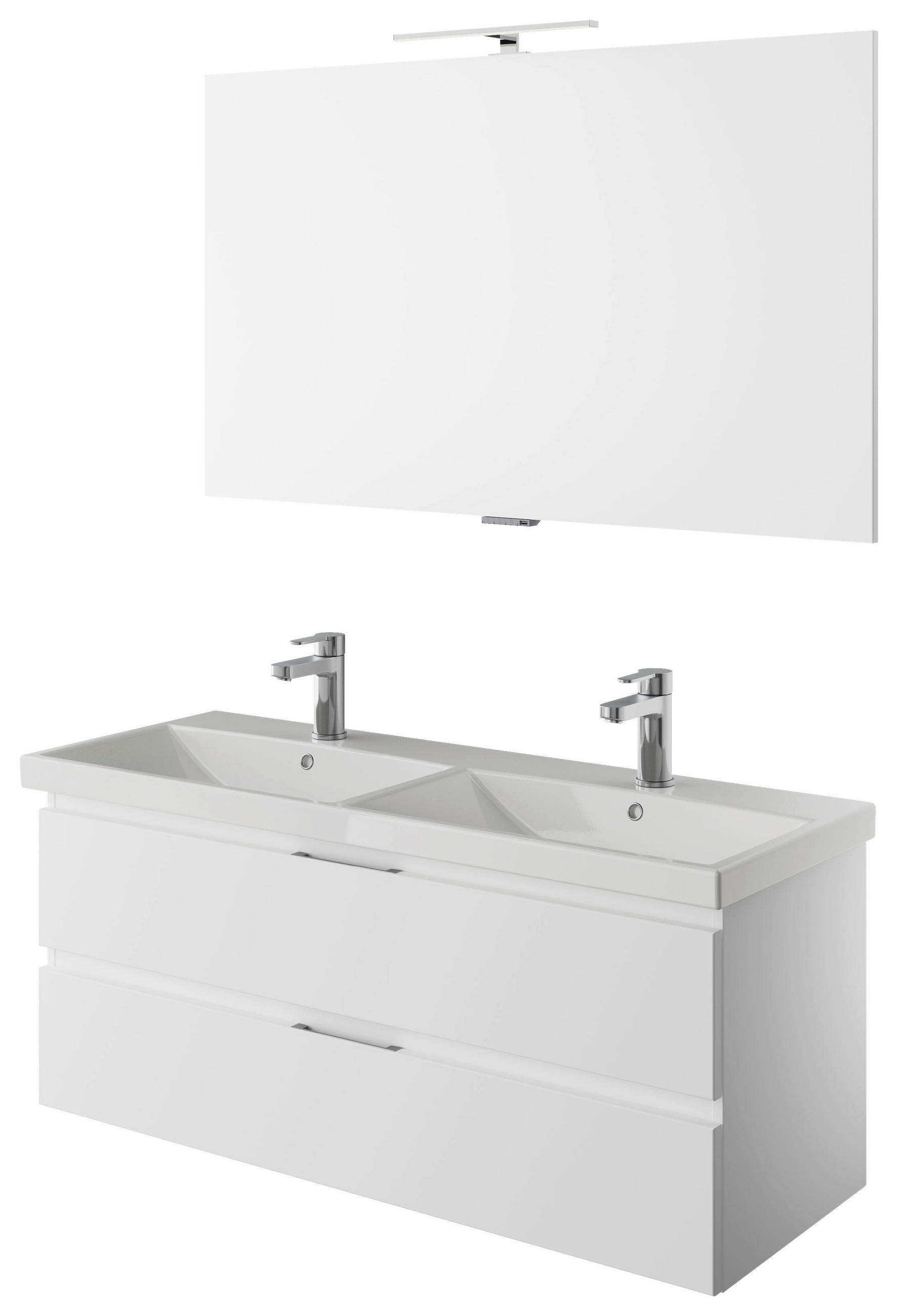 Pelipal Badezimmer Serie 4035 Grau, Weiß Hochglanz 120 cm