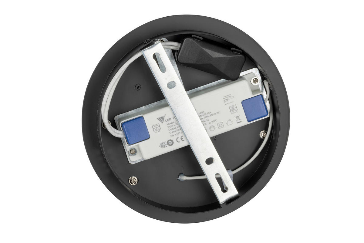 STROPNÍ LED SVÍTIDLO, 70/10 cm  - černá, Design, kov/plast (70/10cm) - Novel