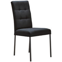 STUHL Webstoff Grau, Schwarz  - Schwarz/Grau, Design, Textil/Metall (46/91/61cm) - home24