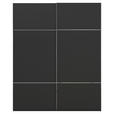 SCHWEBETÜRENSCHRANK 162/223/68 cm 2-türig Schwarz  - Chromfarben/Schwarz, KONVENTIONELL, Holzwerkstoff/Metall (162/223/68cm) - Novel