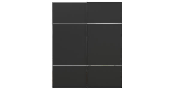 SCHWEBETÜRENSCHRANK 162/223/68 cm 2-türig Schwarz - Chromfarben/Schwarz, KONVENTIONELL, Holzwerkstoff/Metall (162/223/68cm) - Novel