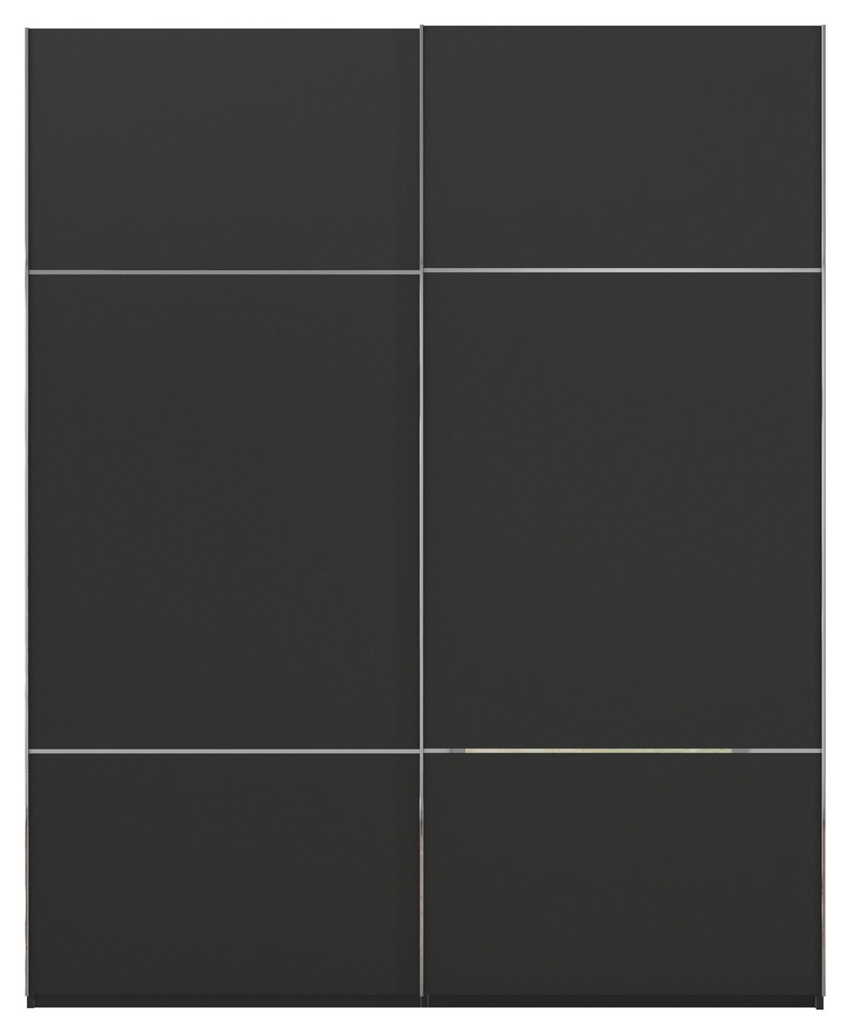 SCHWEBETÜRENSCHRANK in Schwarz  - Chromfarben/Schwarz, Konventionell, Holzwerkstoff/Metall (162/223/68cm) - Novel