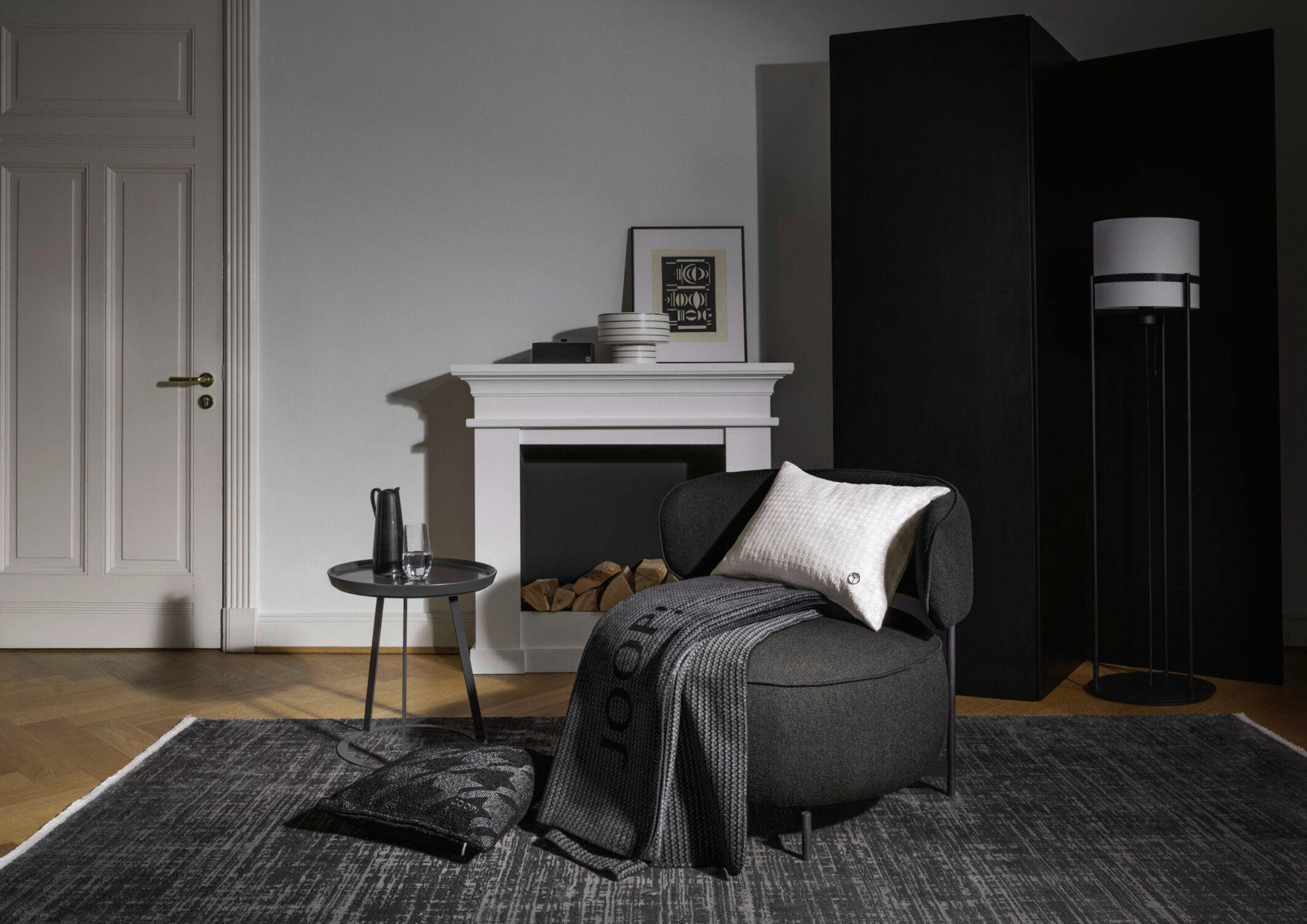 KISSENHÜLLE J!Select 45/45 cm  - Schwarz, Design, Textil (45/45cm) - Joop!