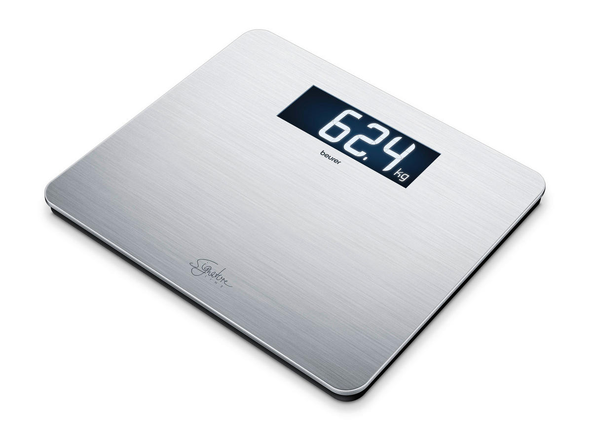 PERSONENWAAGE - Edelstahlfarben, Basics, Metall (34.9/4.1/40.8cm) - Beurer